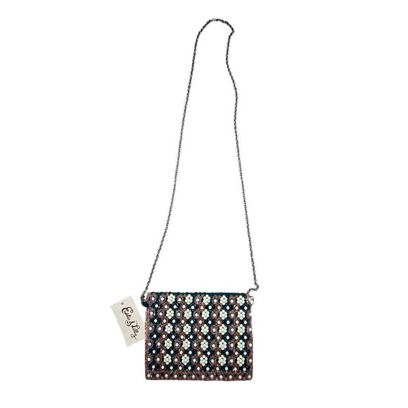 Estee & Lilly Beaded Sequin Crossbody Shoulder Bag Purse Chain Strap NEW - Picture 4 of 5